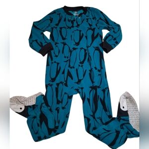 Penguin Print Kids One Piece Pajama Size 3t/3a